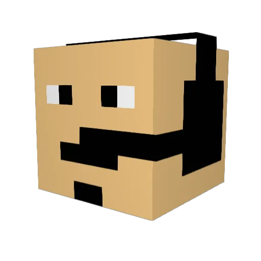 MrMiko Minecraft avatar head, 3D render