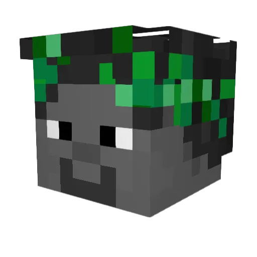 MrMikrowave Minecraft avatar head, 3D render
