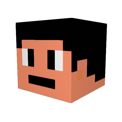 MrMinecraftAdmin Minecraft avatar head, 3D render