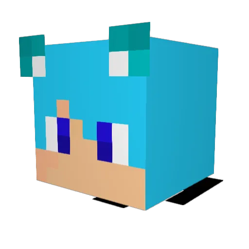MrMinkus Minecraft avatar head, 3D render