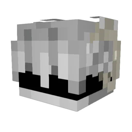 MrMinto_ Minecraft avatar head, 3D render