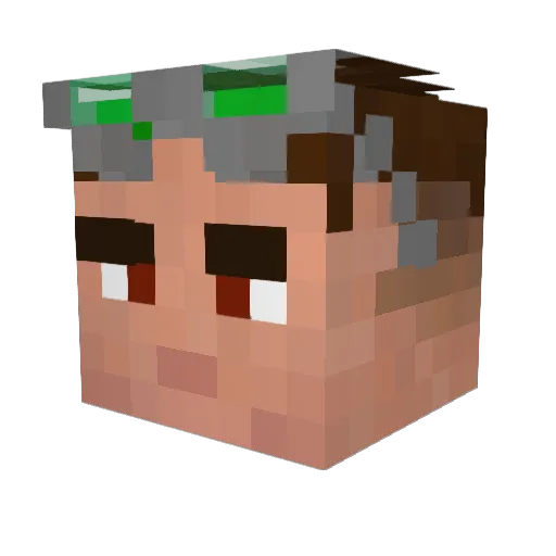 MrMirov Minecraft avatar head, 3D render