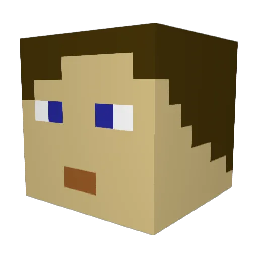 MrModbard Minecraft avatar head, 3D render