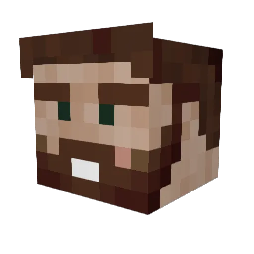 MrMonOncle Minecraft avatar head, 3D render