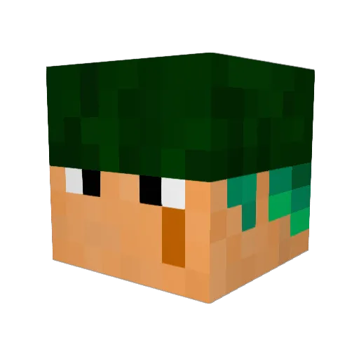 MrMoneywar Minecraft avatar head, 3D render
