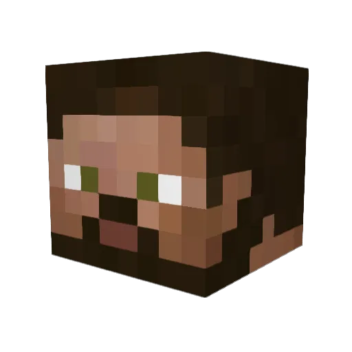 MrMorris Minecraft avatar head, 3D render