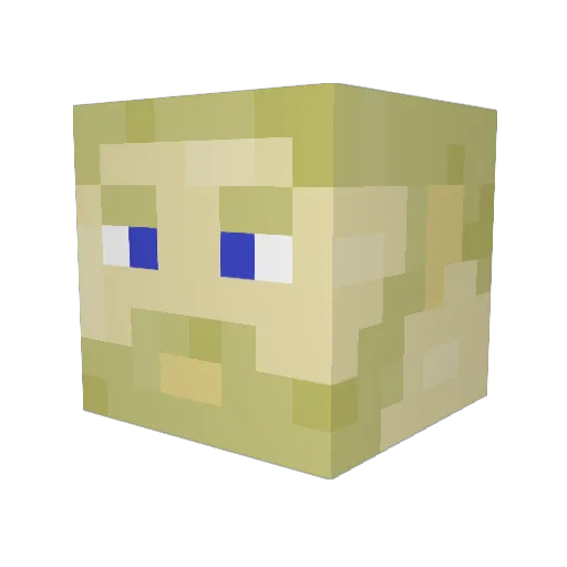 MrMossCraft Minecraft avatar head, 3D render