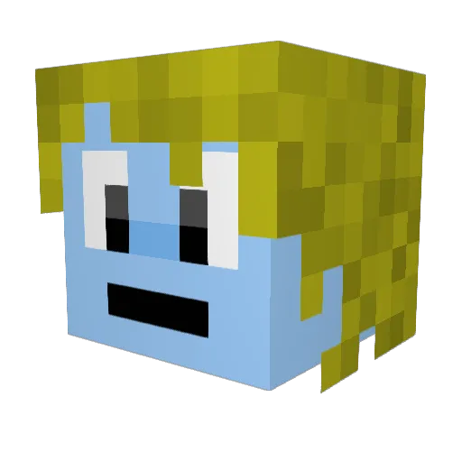 MrMrsPibb Minecraft avatar head, 3D render