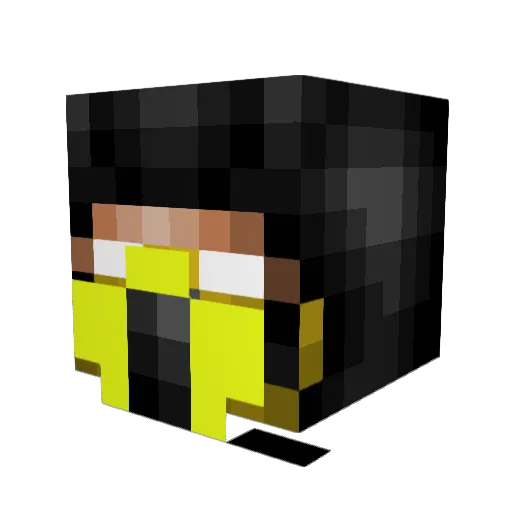 MrMugoo Minecraft avatar head, 3D render