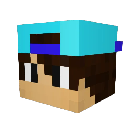 MrMuki Minecraft avatar head, 3D render
