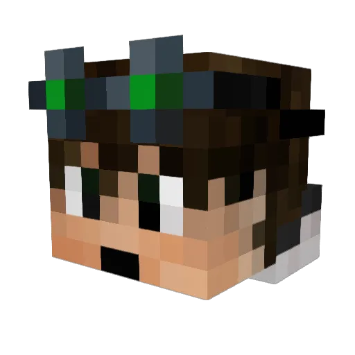 MrMukrub Minecraft avatar head, 3D render