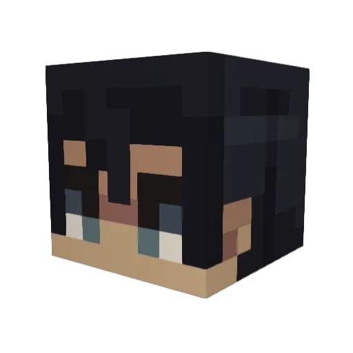 MrMuninn Minecraft avatar head, 3D render