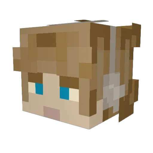 MrMut3 Minecraft avatar head, 3D render