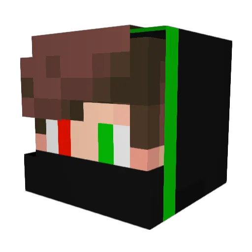 MrNOSCOPES Minecraft avatar head, 3D render