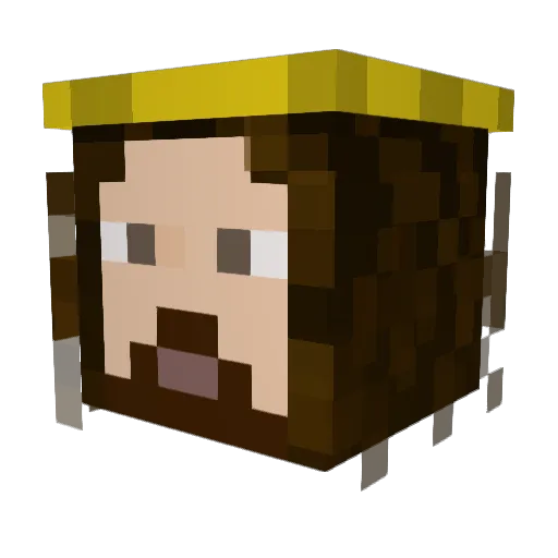 MrNZ_ Minecraft avatar head, 3D render
