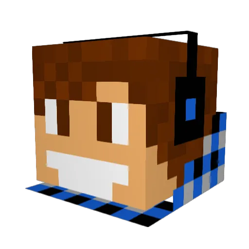 MrNafan Minecraft avatar head, 3D render