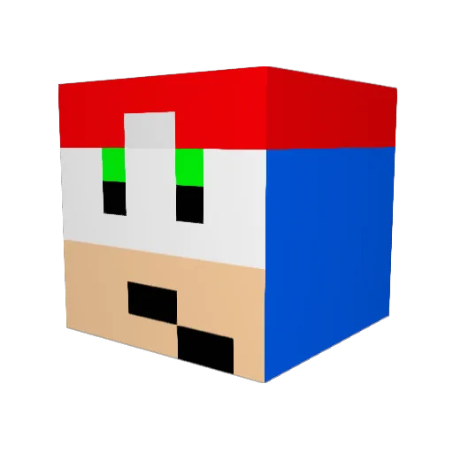 MrNaisu Minecraft avatar head, 3D render