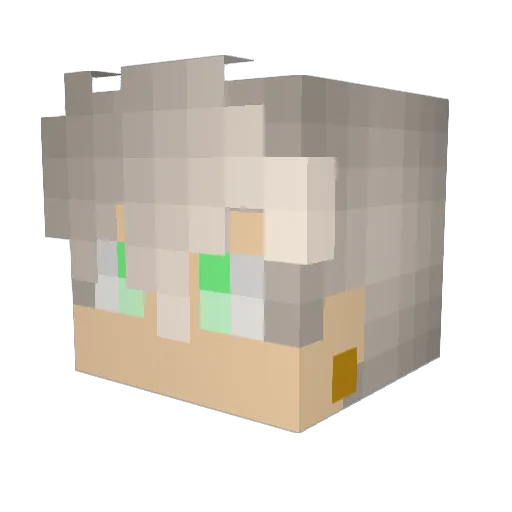 MrNakano Minecraft avatar head, 3D render