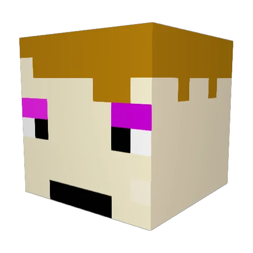 MrNeasel Minecraft avatar head, 3D render