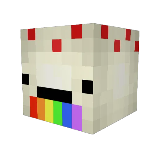 MrNeff4 Minecraft avatar head, 3D render