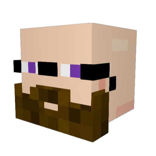 MrNewSuit Minecraft avatar head, 3D render