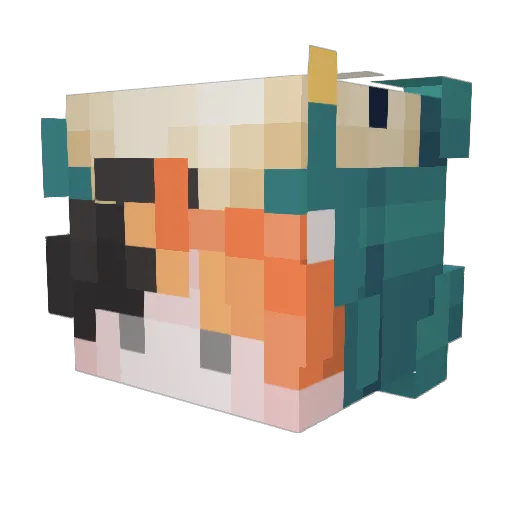 MrNico12 Minecraft avatar head, 3D render