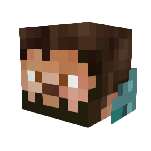 MrNoName2012 Minecraft avatar head, 3D render