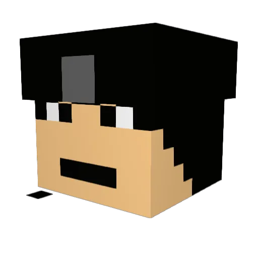 MrNoobyGamer Minecraft avatar head, 3D render
