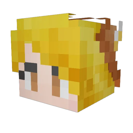 MrNothingMan Minecraft avatar head, 3D render