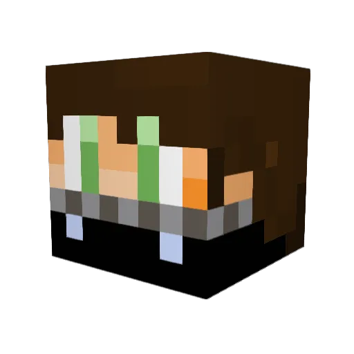 MrOatmealNB Minecraft avatar head, 3D render