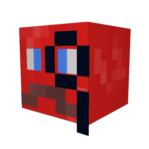 MrOddbal Minecraft avatar head, 3D render