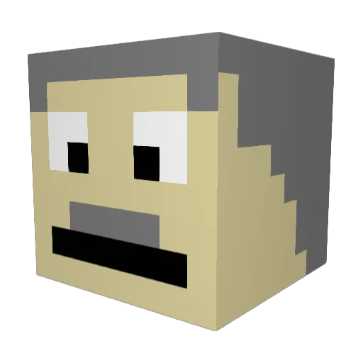 MrOehme Minecraft avatar head, 3D render