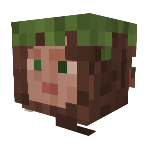 MrOel28 Minecraft avatar head, 3D render