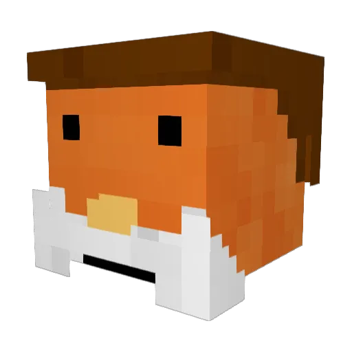 MrOlfa Minecraft avatar head, 3D render