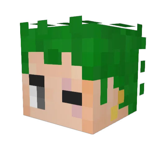 MrOone Minecraft avatar head, 3D render