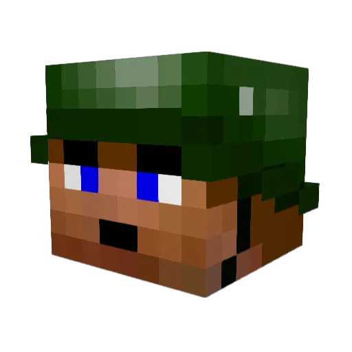 MrP1944 Minecraft avatar head, 3D render