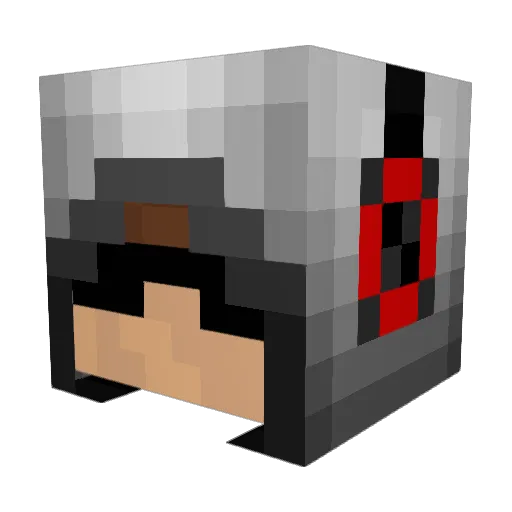 MrPHMAN Minecraft avatar head, 3D render