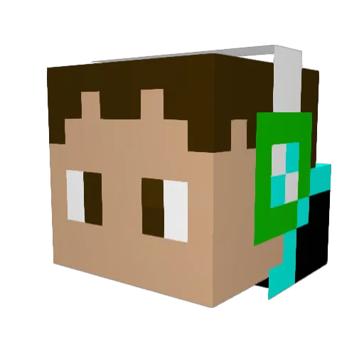 MrPacman78 Minecraft avatar head, 3D render