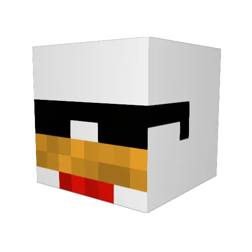 MrPato Minecraft avatar head, 3D render