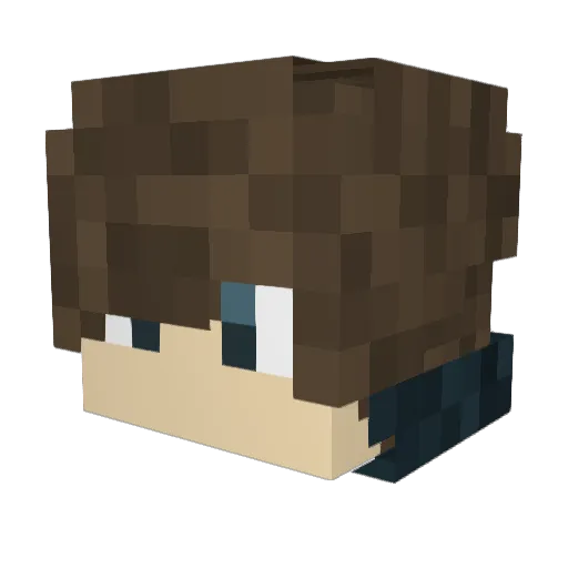 MrPdwash Minecraft avatar head, 3D render