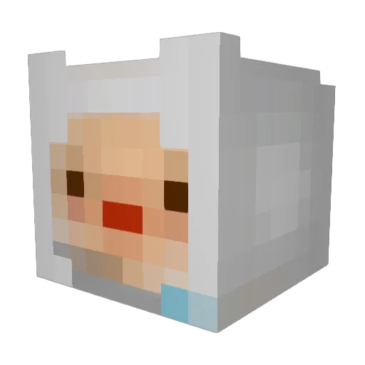 MrPedo96 Minecraft avatar head, 3D render