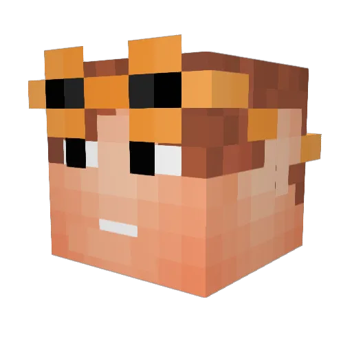 MrPencilBox Minecraft avatar head, 3D render