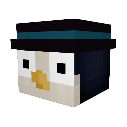 MrPenguin3D Minecraft avatar head, 3D render