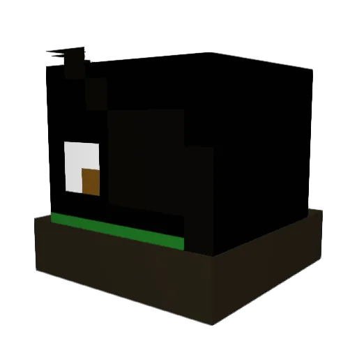 MrPeriwinkle Minecraft avatar head, 3D render