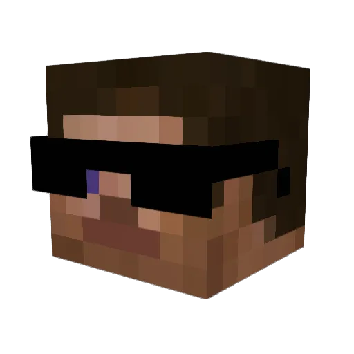 MrPerla Minecraft avatar head, 3D render