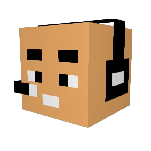 MrPhase Minecraft avatar head, 3D render