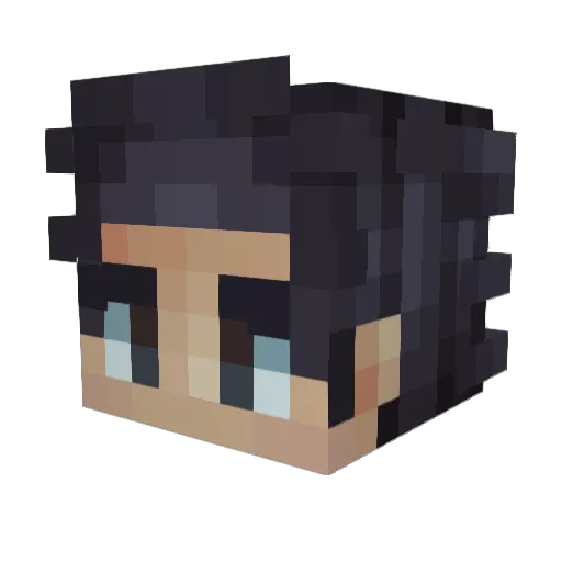 MrPhoenixWright Minecraft avatar head, 3D render