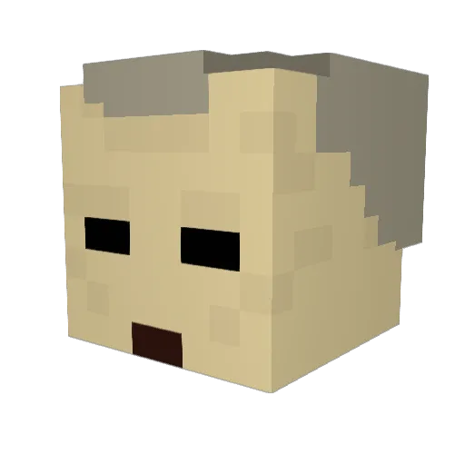 MrPi3 Minecraft avatar head, 3D render