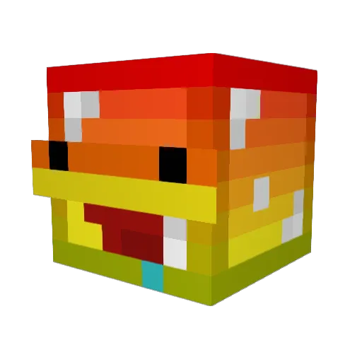 MrPicture Minecraft avatar head, 3D render