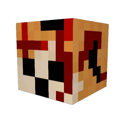 MrPig876 Minecraft avatar head, 3D render